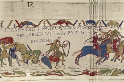 Harold Drags Norman Soldiers from the Quicksand, Bayeux Tapestry by Unbekannt Unbekannt